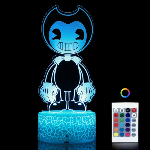 Lámpara de escritorio LED con luz nocturna 3D con 16 cambios de color táctil y control remoto, decoración de habitación, regalos para fanáticos