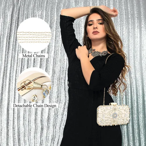 Miniatura 7 de Tanpell Bolso de noche con cuentas de cristal para mujer