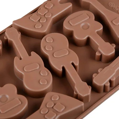 Miniatura 6 de Cabilock Moldes de guitarra para pasteles de chocolate, moldes para hornear, moldes de chocolate, moldes de chocolate, moldes para bajos, moldes