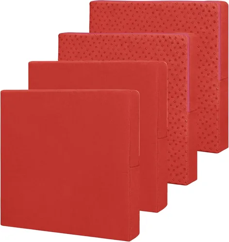 Miniatura 31 de Easy-Going - Paquete de 4 fundas de cojín impermeables para patio, de 24x22x4 pulgadas, fundas de repuesto antideslizantes para asientos al aire