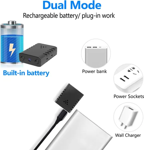 Miniatura 8 de 【Gratis 64G】 Cámara de batería inalámbrica más pequeña, cámara de seguridad HD1080P, monitor de bebé, mini cámara, cámara de niñera con visión