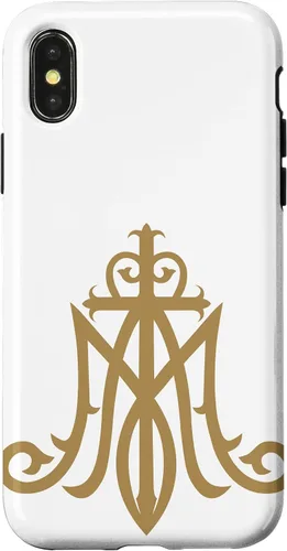 Miniatura 5 de Funda católica con monograma para iPhone 15 Virgin Mary Insignia Ave Maria