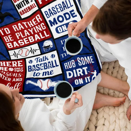 Miniatura 4 de Regalos de béisbol para niños y hombres, manta de béisbol para niños, regalos para equipos de jugadores de béisbol, accesorios para amantes