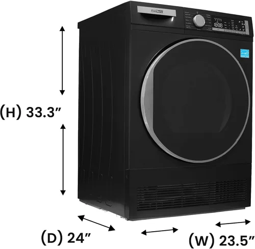 Miniatura 4 de ConServ Secadora Condensadora de 240V 4 pies cúbicos Refresh Energy Star (Negro Mate)