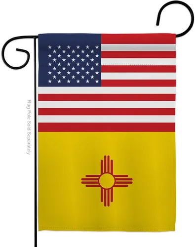 Miniatura 4 de US New Mexico Burlap Burlap Garden Flag Americana States USA American Territories Republic Small Decorative Gift Yard House Banner Double-Sided Made