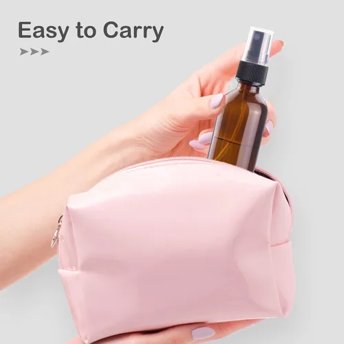 Miniatura 7 de Wedama Mini botellas de spray de vidrio de 2 onzas, botellas pequeñas vacías con cuentagotas de embudo, niebla fina para cabello, viajes, plantas