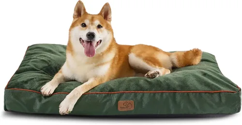Miniatura 10 de Bedsure Camas Lavables para Perros de Tamaño Grande - Alfombrilla para Mascotas de 3 Pulgadas de Grosor para Perros de hasta 80 libras con Almohadas