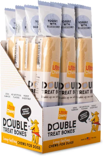 Miniatura 20 de Ultra Chewy Double Treat Bones Favorites, golosinas para perros, hechas en los Estados Unidos, golosinas saludables, fáciles de digerir, promueve