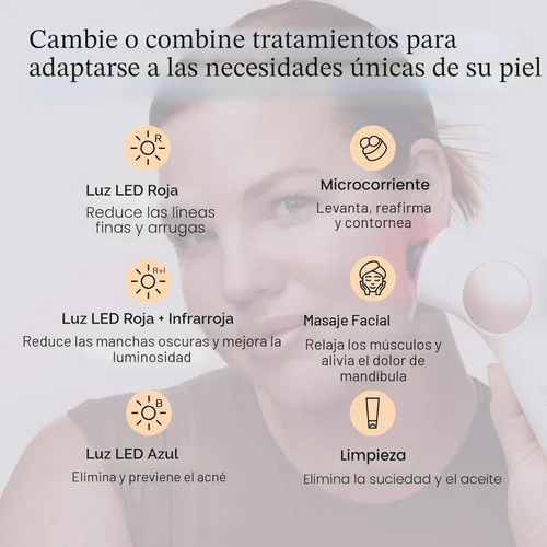 Miniatura 5 de TheraFace Therabody TheraFace PRO - Dispositivo facial de microcorriente, masajeador facial compacto 8 en 1 y herramienta de escultura facial