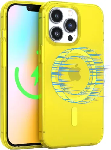 Miniatura 21 de FELONY CASE - Funda transparente naranja neón para iPhone 13 Pro Max, compatible con MagSafe - Fundas protectoras a prueba de golpes de 360°