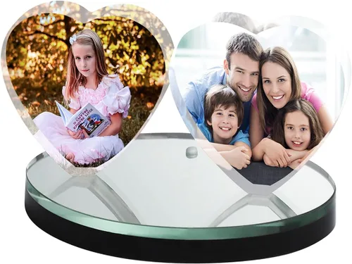 Miniatura 15 de GREUS Marcos de fotos personalizados, placa de cristal para fotos, regalo personalizado para cumpleaños, bebé, nacimiento, boda, Navidad, día de San