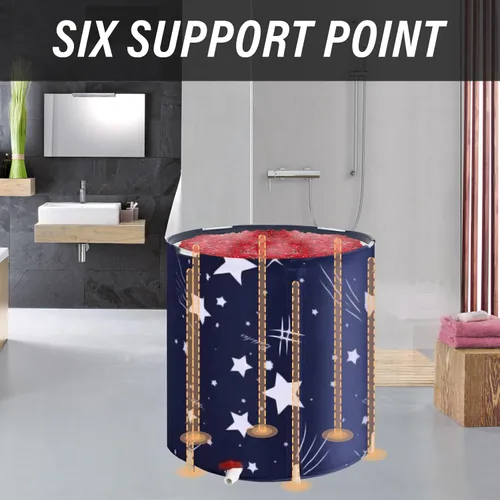 Miniatura 7 de Bañera plegable portátil, bañera portátil para adultos, bañera plegable para ducha, engrosamiento con espuma térmica para mantener la temperatura
