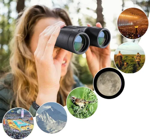 Miniatura 3 de Prismáticos profesionales de 10 x 42 con adaptador para smartphone, compactos, impermeables, de baja visión nocturna, para adultos, observación
