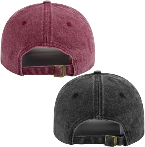 Miniatura 5 de 2 gorras de béisbol bordadas de algodón lavado ajustable para hombres y mujeres, 2