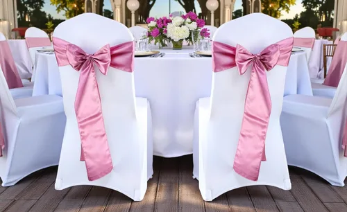 Miniatura 268 de mds - Lote de 10 lazos de satén para sillas de boda y eventos, para decoración de fiestas, 30 colores, Satin, 10 Verde oliva