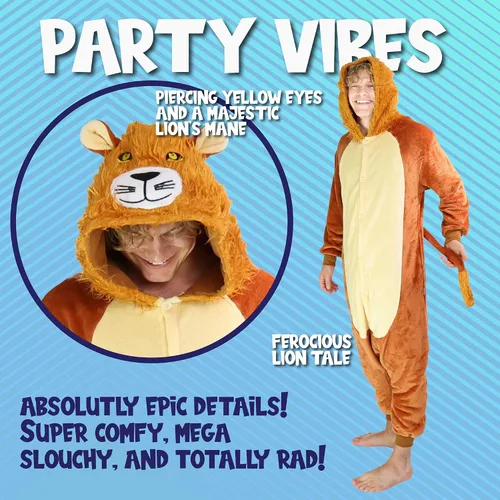 Miniatura 68 de Funziez! - Disfraz de Halloween para adultos, disfraz de animales y criaturas marinas, mameluco afelpado para cosplay, para mujeres y hombres
