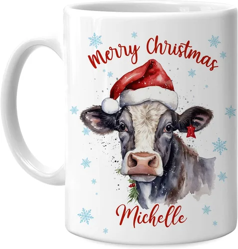 Miniatura 24 de Hyturtle Regalos personalizados para amantes de los osos – Taza de café de cerámica con nombre personalizado de oso con sombrero de Papá Noel