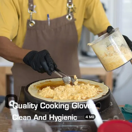 Miniatura 3 de Guantes de examen de nitrilo sin látex y sin polvo, guantes de nitrilo desechables no estériles de 5 mil para cocinar, limpiar