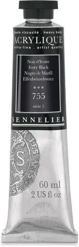 Miniatura 64 de Sennelier Acrílico para artistas extrafinos, 2.0 fl oz, luz verde cromo S3