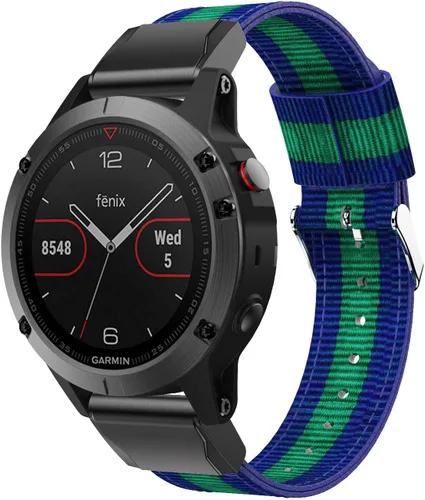 Miniatura 11 de Correa deportiva de nailon de ajuste rápido compatible con Garmin Fenix 5/Fenix 5 Plus/Forerunner 935/Approach S60/Quatix 5 Smartwatch