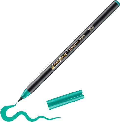 Miniatura 13 de edding 1340 pincel - azul - 1 bolígrafo - punta de pincel flexible - rotulador para pintar, escribir y dibujar - diarios de viñetas, letras a mano