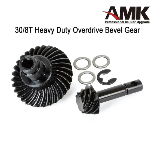 Miniatura 8 de Engranaje cónico RC, 30/8T Heavy Duty Overdrive Bevel Gear Set para 1/10 RC Crawler Axial SCX10 II AR44/45 Capra Portal Axle Piezas de repuesto
