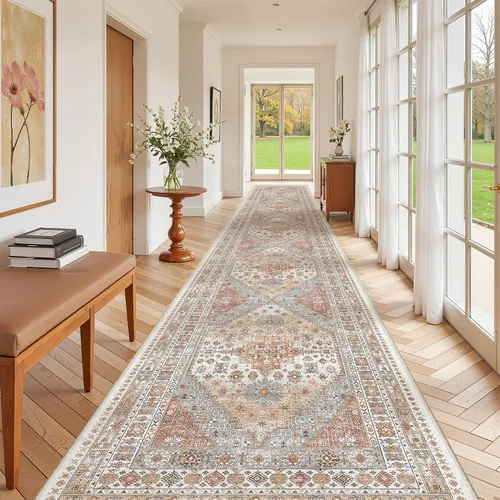 Miniatura 75 de zesthome Alfombra antideslizante para pasillos - Alfombra de pasillo 2x8 para dormitorio, alfombra lavable con respaldo de goma, alfombra suave