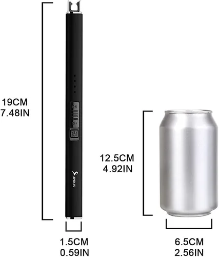 Miniatura 5 de SUPRUS Encendedor eléctrico de arco resistente al viento, sin llama, recargable por USB, con bloqueo de seguridad para velas, barbacoa, camping