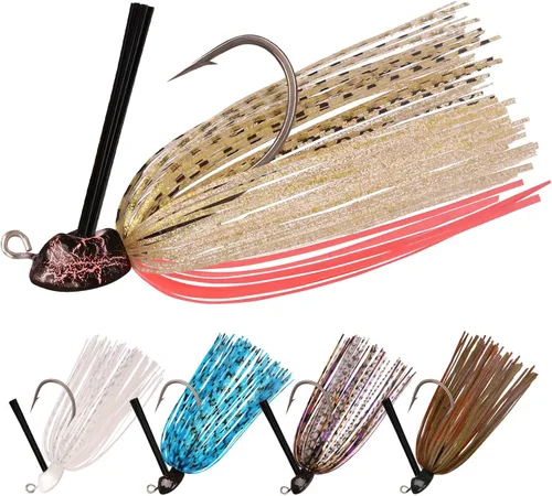 Miniatura 14 de TRUSCEND Jigs Fishing Lures with Ultra Smooth Teflon Hook, Tour Grade Titanium Weed Guard Swim Jigs, Valuable Weedless Skirted Jig, Well-Made Lures
