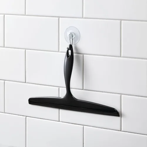 Miniatura 5 de iDesign Bathroom Escobilla de Ducha de Plástico para Baño con Gancho de Pared - Negro