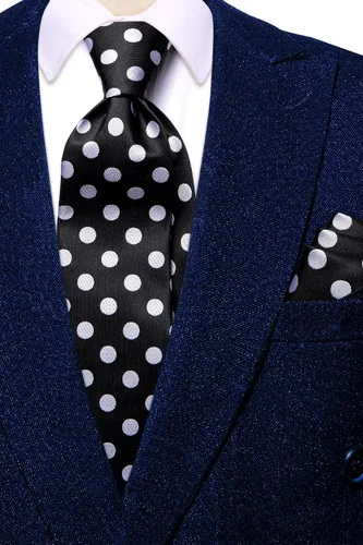 Miniatura 145 de Hi-Tie Corbatas de seda para hombre, diseño de cachemira a rayas, con bolsillo, gemelos cuadrados, conjunto formal de negocios