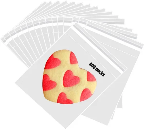Miniatura 30 de 50 bolsas de celofán transparentes planas de 7" x 12" (A:17.8*A:30.4 cm), bolsas de celofán de polietileno de 2.8 mils para envolver regalos