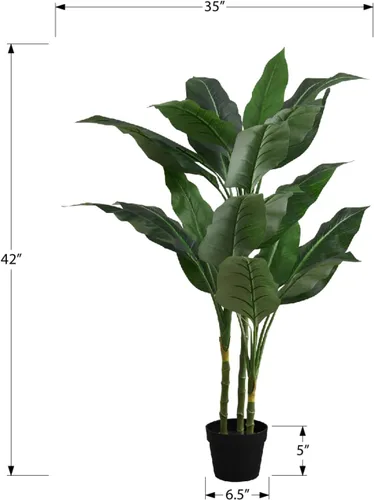 Miniatura 6 de Monarch Specialties I 9512 Planta artificial, 42 pulgadas de alto, árbol de hoja perenne, interior, falso, falso, suelo, vegetación, maceta