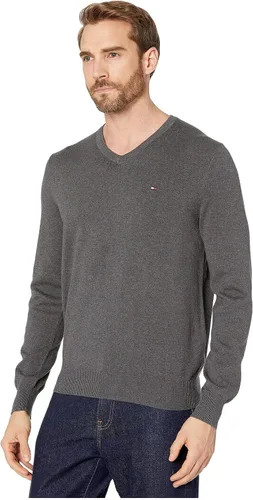 Miniatura 6 de Tommy Hilfiger Suéter esencial de algodón con cuello en V y manga larga para hombre
