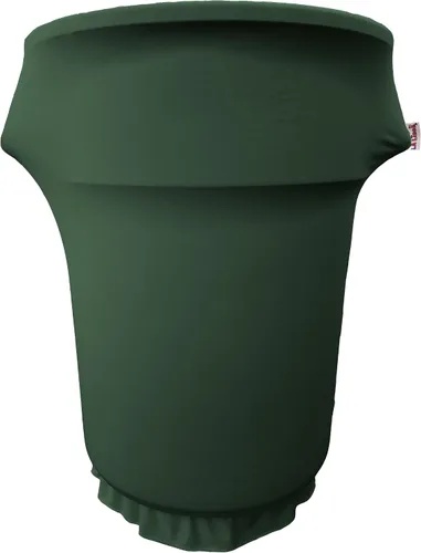 Miniatura 70 de LA Linen Cubierta para cubo de basura ajustable de elastano elástico de 32 galones, cubierta redonda para contenedor de residuos, decoración de Gris