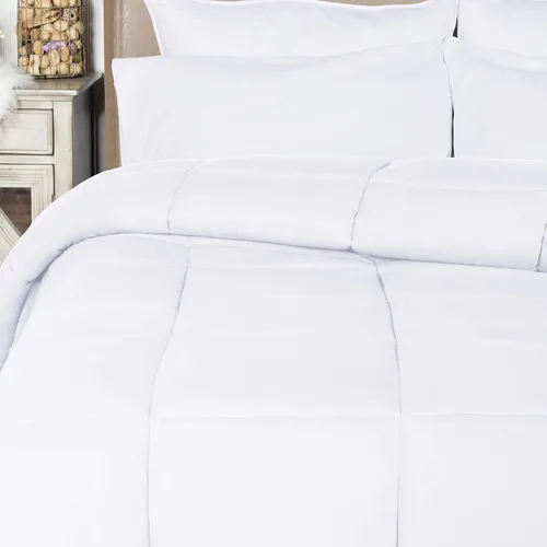 Miniatura 7 de Superior Edredón sólido de microfibra cepillada, ropa de cama alternativa de plumón, reversible, peso medio, esponjoso, decorativo, inserto