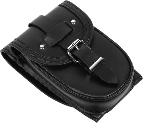 Miniatura 6 de Qiilu Bolsa de tanque de motocicleta, impermeable para motocicleta, piel sintética, cubierta de tanque de combustible, aceite, gasolina, panel