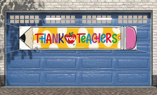 Miniatura 6 de Nepnuser Cartel de agradecimiento a los maestros para la semana de agradecimiento a los profesores, decoración de fiesta, escuela, aula, grande