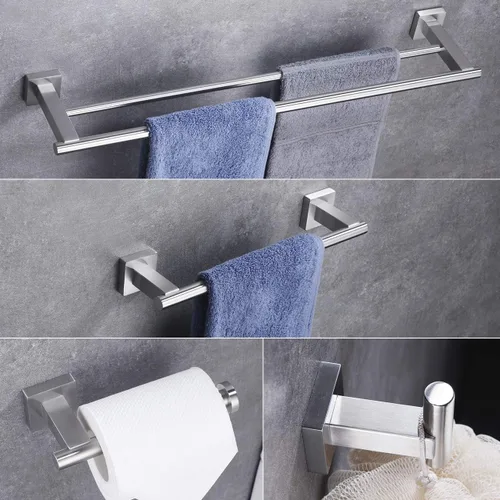 Miniatura 2 de Hoooh - Toallero de baño de acero inoxidable para baño, cocina, montaje en pared