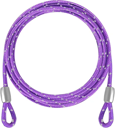 Miniatura 9 de Cable de acero de seguridad de 0.13 pulgadas, 4/6/10/15 pies de longitud, cable de bloqueo de bicicleta, cable de acero inoxidable con bucles