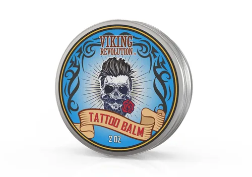 Viking Revolution Bálsamo para el cuidado del tatuaje para antes, durante y después del tatuaje, crema hidratante natural para el cuidado posterior