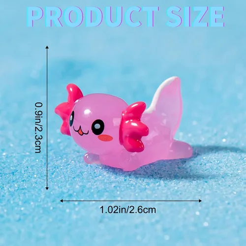Miniatura 2 de KJMYYXGS 30 dijes de resina de ajolote de animales para hacer joyas 3D Kawaii lindos colgantes de ajolote DIY para llaveros, manualidades, collares