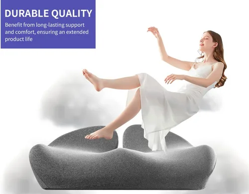 Miniatura 6 de SupremeComfort X-Large - Cojín de asiento de espuma de alta densidad con gel para silla de oficina, silla de cocina, asientos de coche - Eleve su