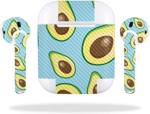 Miniatura 8 de MightySkins - Skin de fibra de carbono para Apple AirPods 2 (2019), diseño de plátanos, protección y acabado de fibra de carbono texturizada Fácil