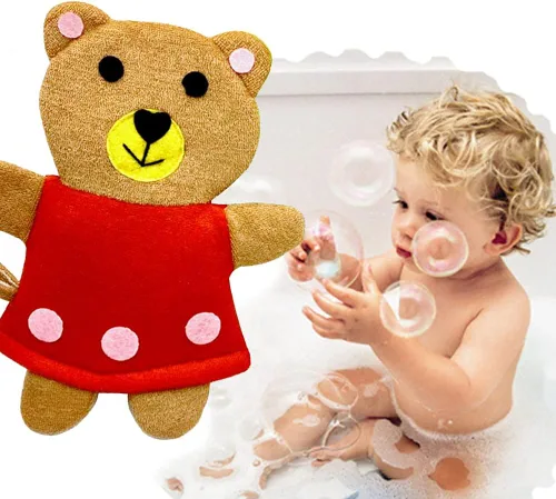 Miniatura 7 de Esponja de baño lindo animal ducha guante de baño lufa suave lavado esponja exfoliante corporal (3 piezas)