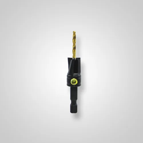 Miniatura 4 de Make it Snappy Tools 3/8 Pulgada x 1 Pulgada 3-Flúte Fondo Plano Contrataladro con taladro de rosca recubierto de TiN con revestimiento #36424