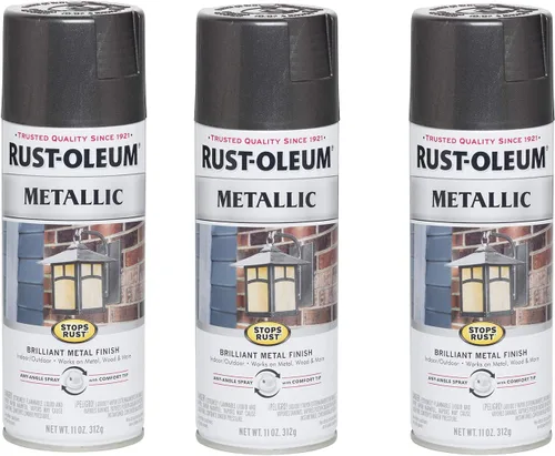 Miniatura 13 de Rust-Oleum 313142 Stops Rust Pintura en Aerosol Metálica, 11 onzas, Bronce Champán