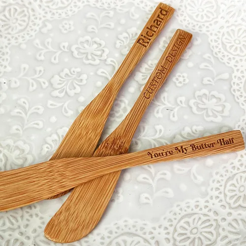 Miniatura 4 de Awerise Esparcidor de queso de madera personalizado, esparcidor de mantequilla personalizado con cuchillo de mantequilla (5, con grabado)