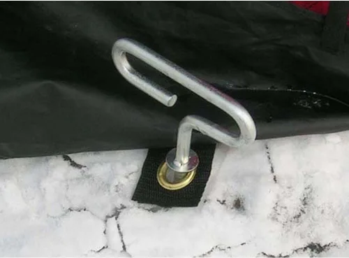 Miniatura 6 de 4 estacas de tienda de campaña resistentes, anclajes de suelo de 7.9 in, clavija roscada para vientos fuertes, clavos de refugio de pesca en hielo