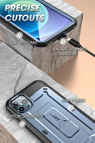 Miniatura 7 de SUPCASE Funda para iPhone 13 Pro con soporte y clip para cinturón (Unicorn Beetle Pro), [protector de pantalla integrado]